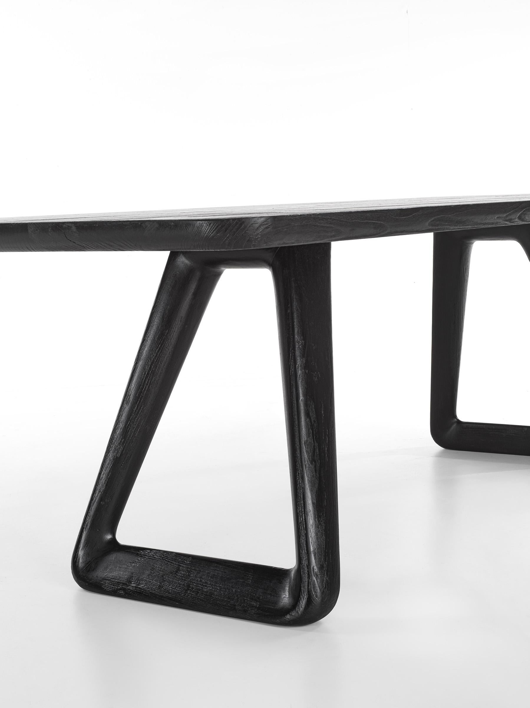 Italian Sospiro Wood Dining Table, Designed by Claudio Bellini, Made in Italy For Sale