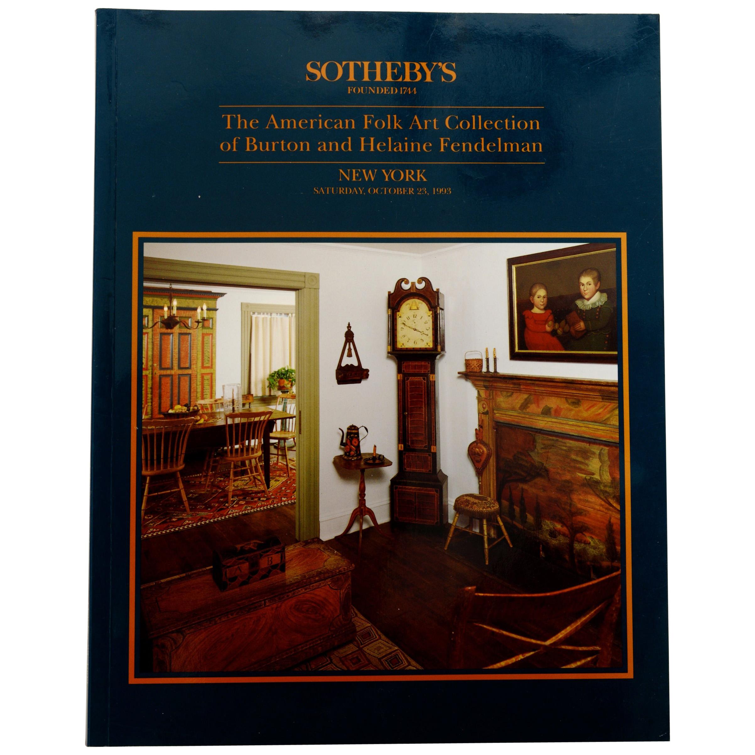Sotheby's American Folk Art Collection Burton and Helaine Fendelman NY Oct 1993