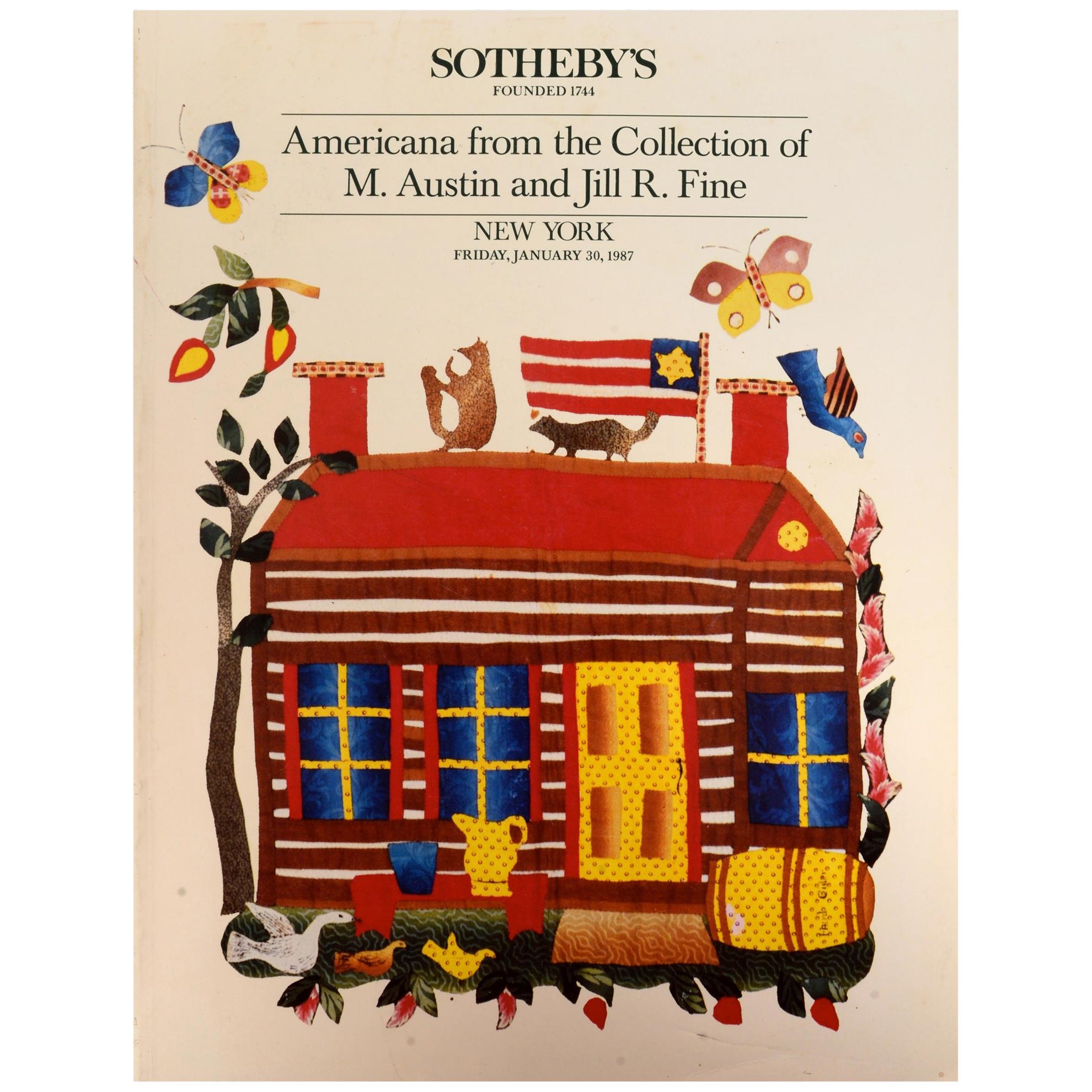 Sotheby's: Americana the Collection of M. Austin & Jill R. Fine, 1/1987 For Sale