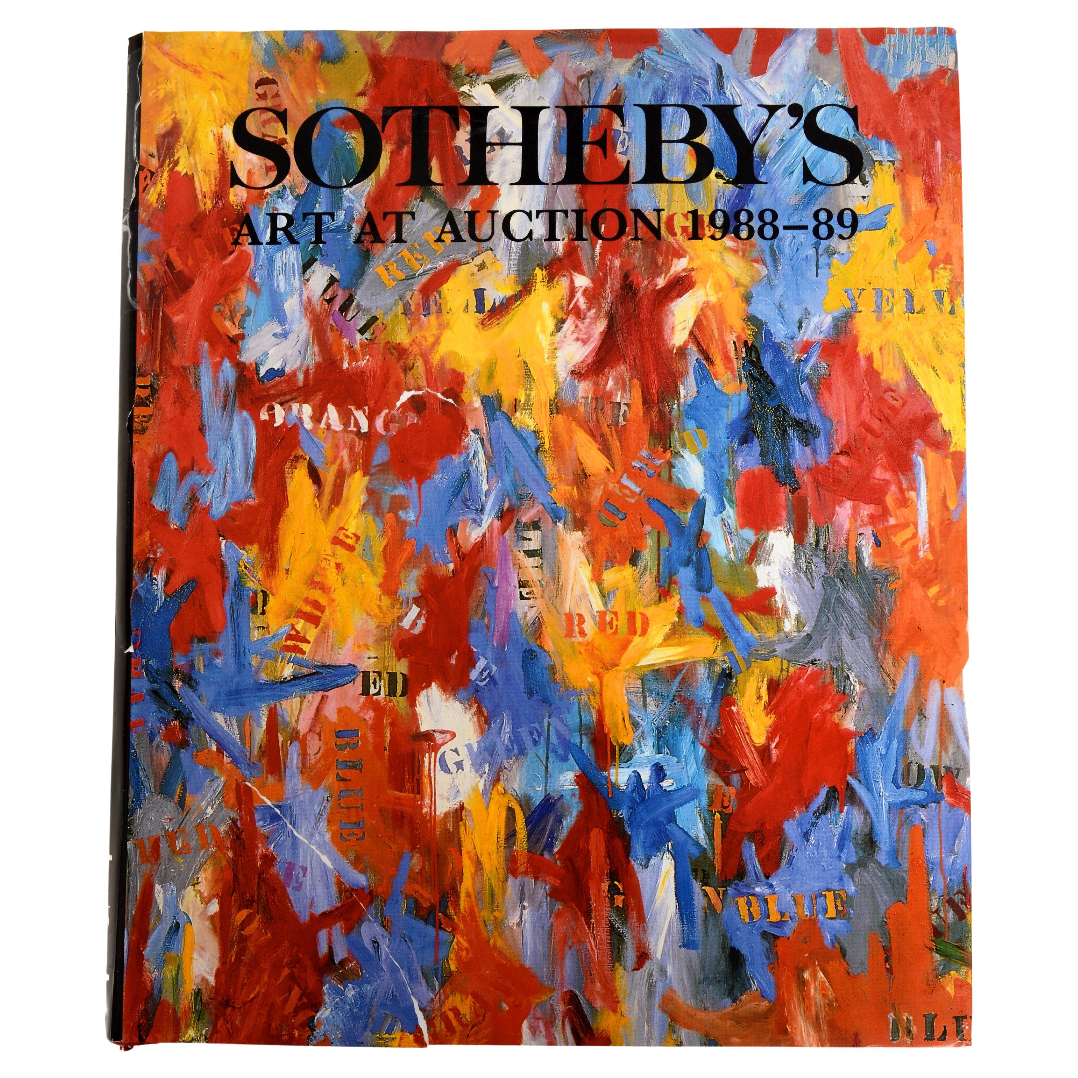 Sotheby's Art at Auction (Sotheby's Art aux enchères) - 1988-89 par Sally Liddell, « Edition », Jasper Johns Cover