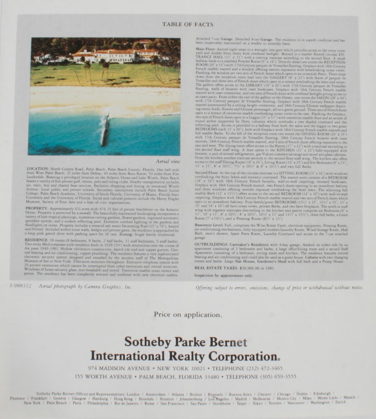 Sotheby's Auction Catalogue for The Mrs. Charles Wrightsman Palm Beach Estate 13