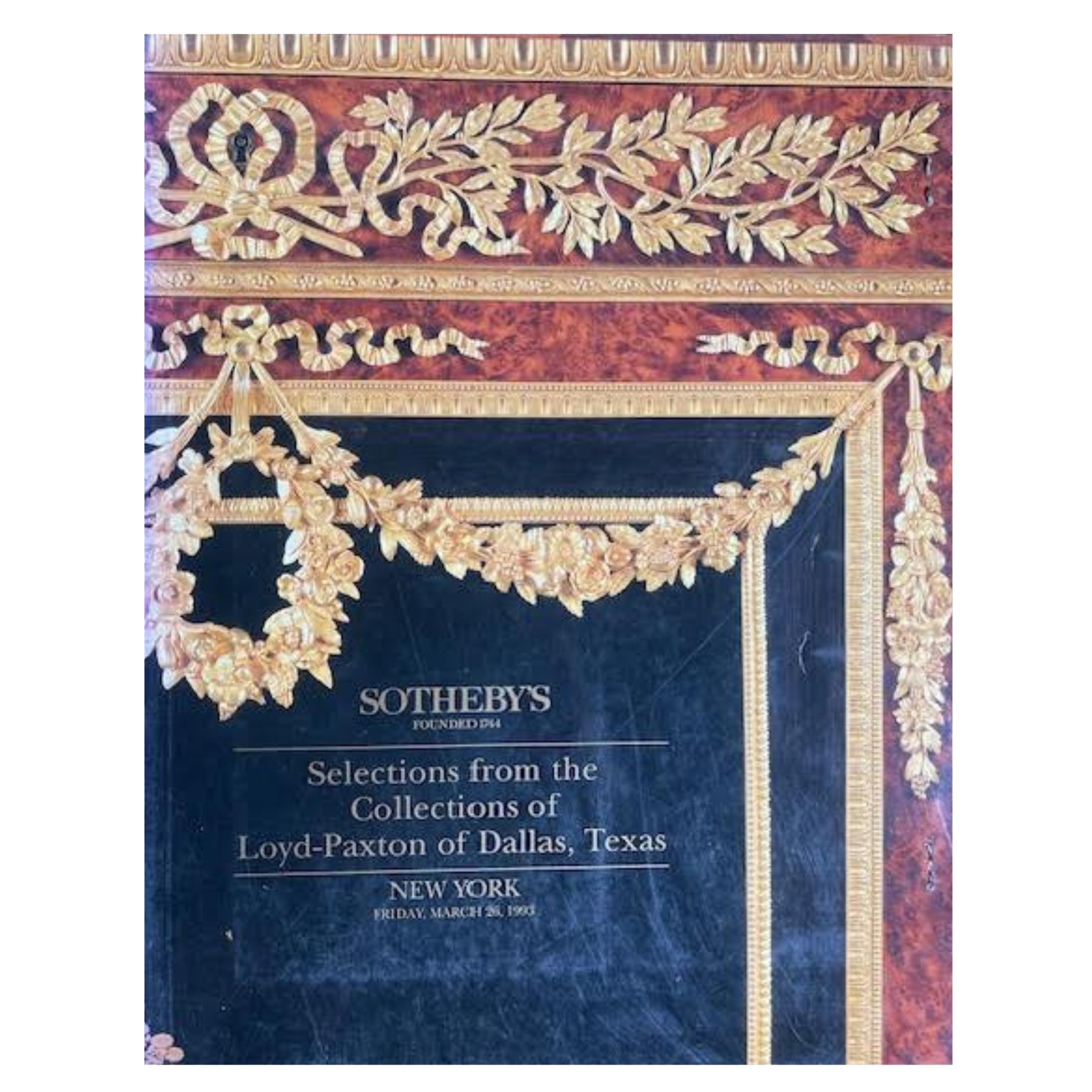 Sothebys Catalogue Selections From The Collections Of Loyd-Paxton of Dallas For Sale