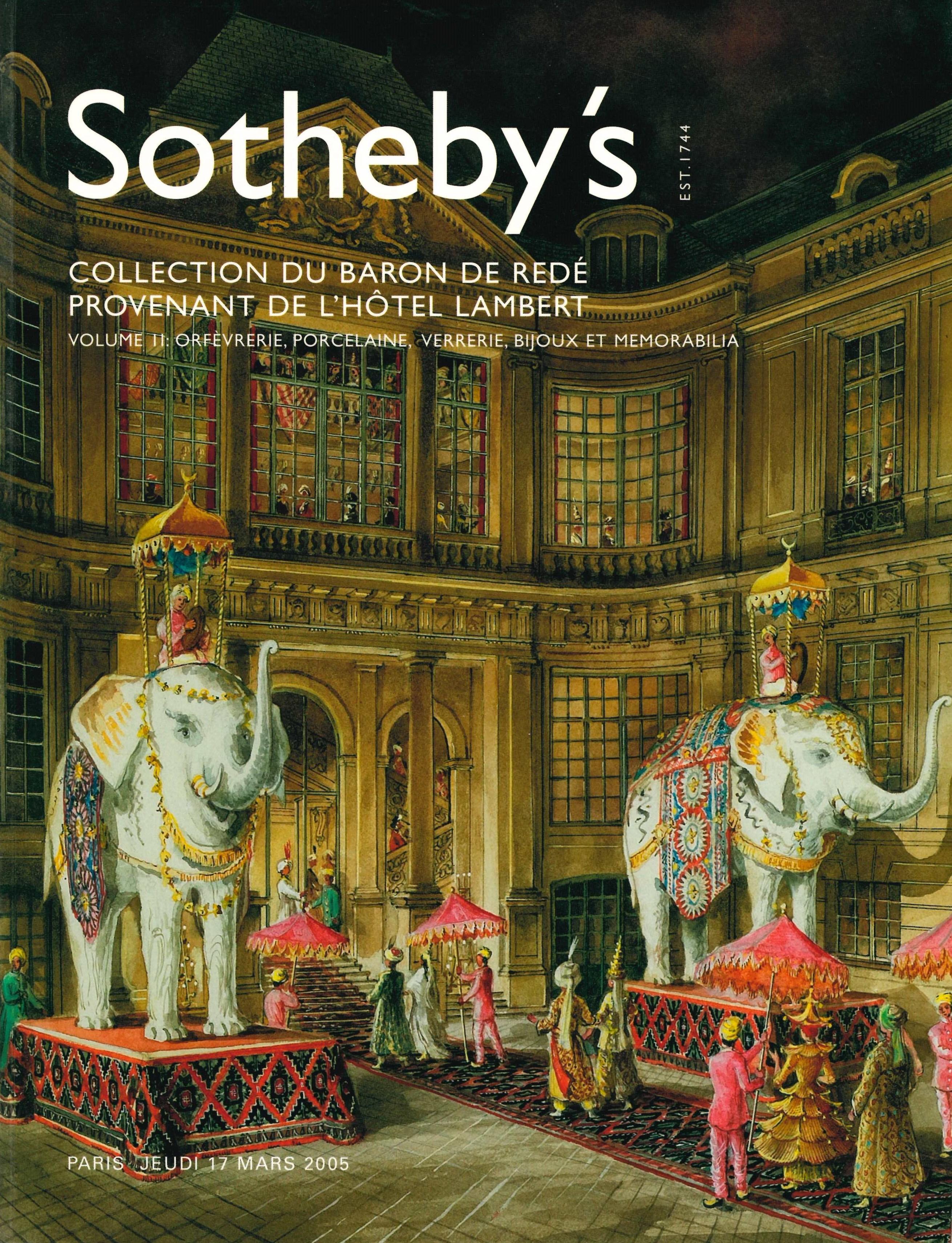 Paris. Sotheby's. 16 & 17 Mars 2005. 2 volumes. Paperback, housed in card wrap-around box. 295, 303 pages. 908 lots, nearly all illustrated in colour. 300 x 230mm (11¾ x 9