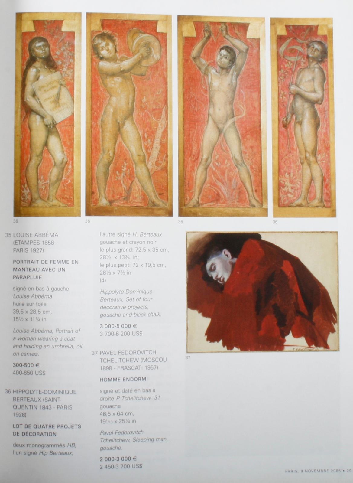 Sotheby's, Sammlung Klaus Otto Preis, Paris, 11/9/05 (21. Jahrhundert und zeitgenössisch) im Angebot