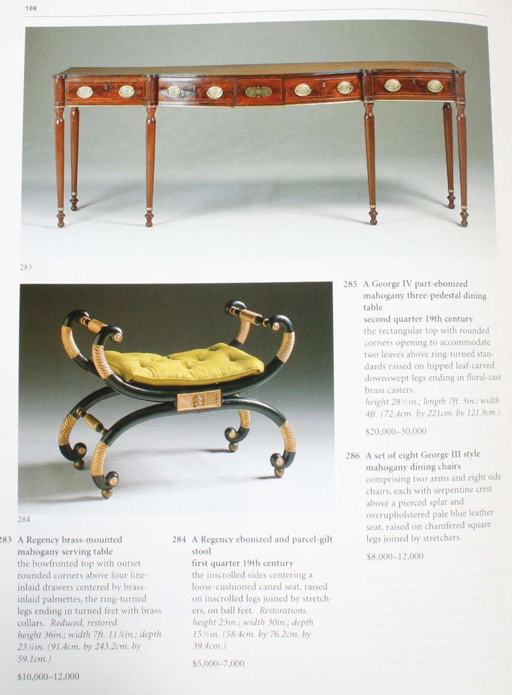 Sotheby's : English Furniture & Decorations (Meubles et décorations anglais), collection John L. Boonshaft, 1998 3