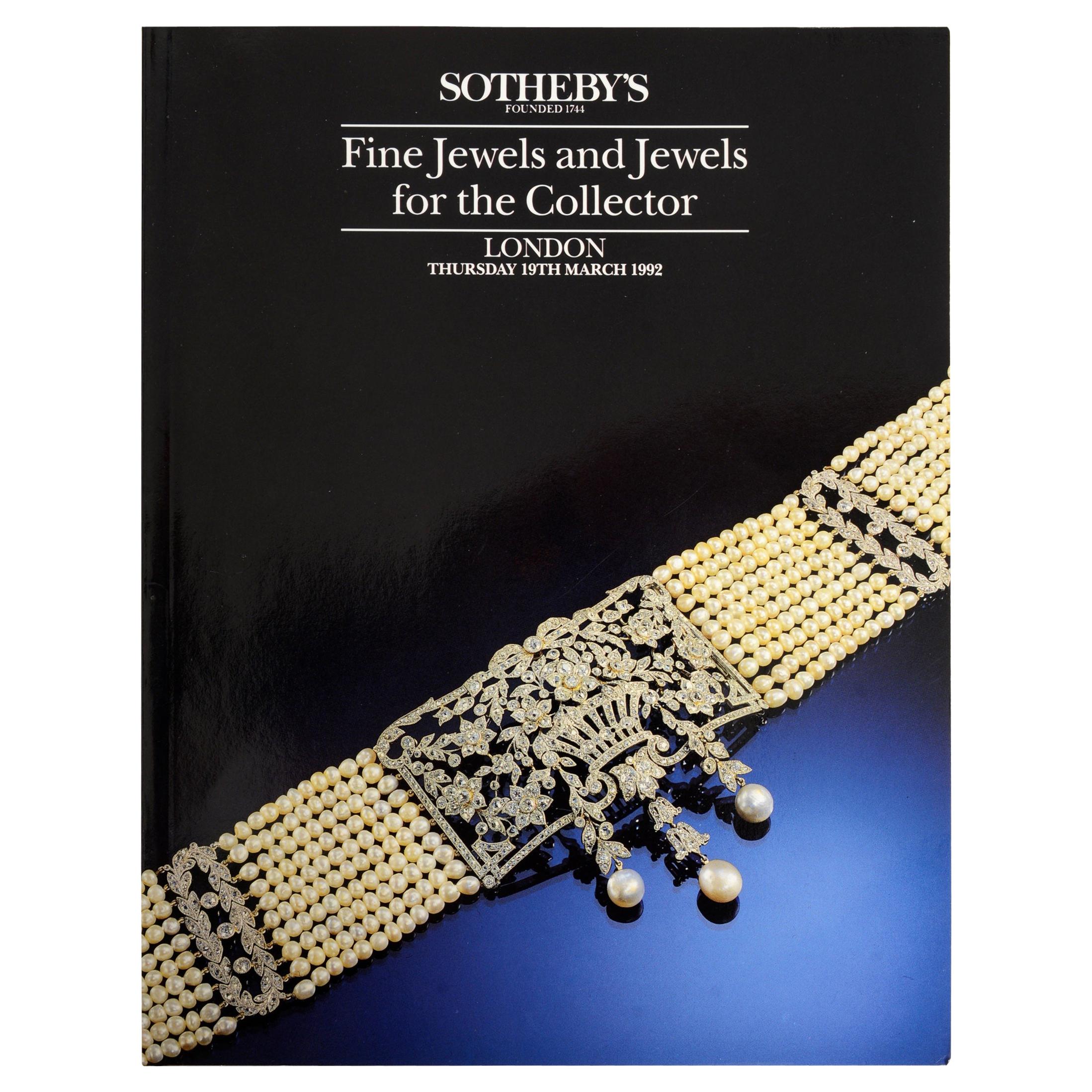 Sotheby's Fine Jewels and Jewels for the Collector, London 1992, First Edition