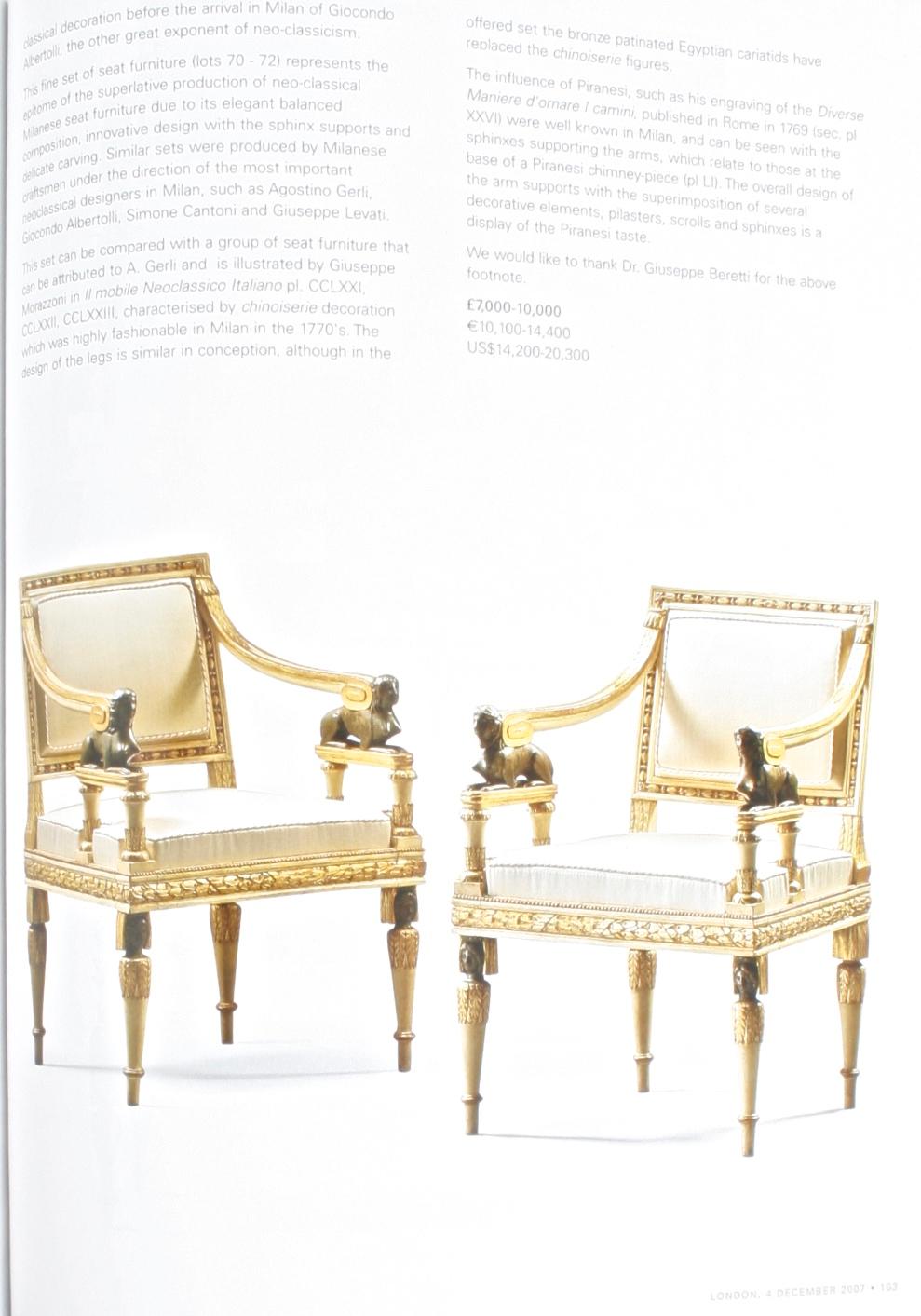 Sotheby's Important Italian and Continental Furniture, London 12/2007 For Sale 1
