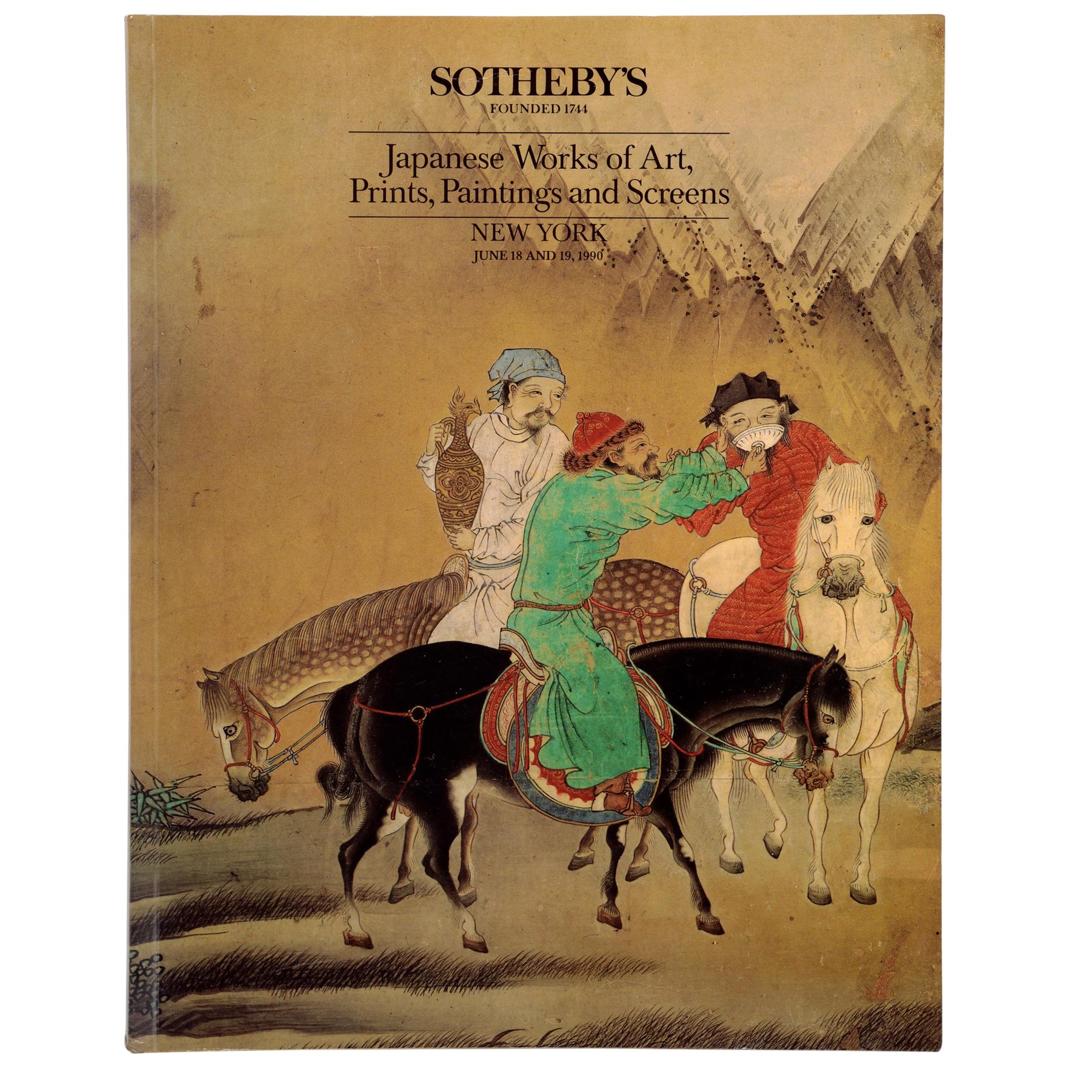 Sotheby's Japanese Prints, Paintings and Screens, New York June 18, 1990 For Sale