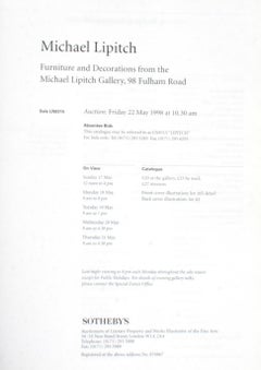 Sotheby's London, Michael Lipitch, Furniture and Decorations