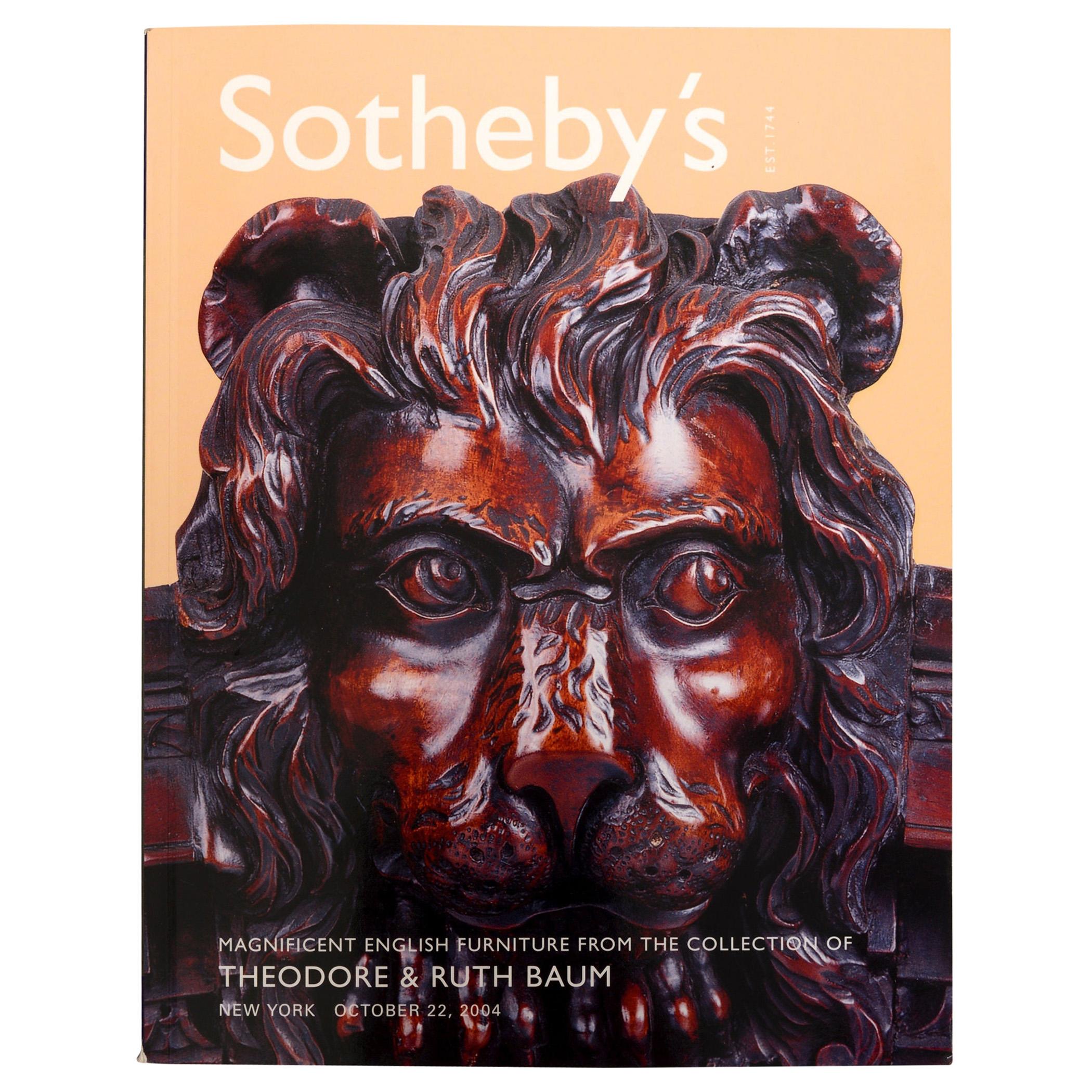 Sotheby's Magnificent English Furniture from the Collection of Theodore Baum For Sale