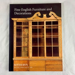 Sotheby's NY Auction Catalogues, Fine English Furniture & Decorations, Set of 2