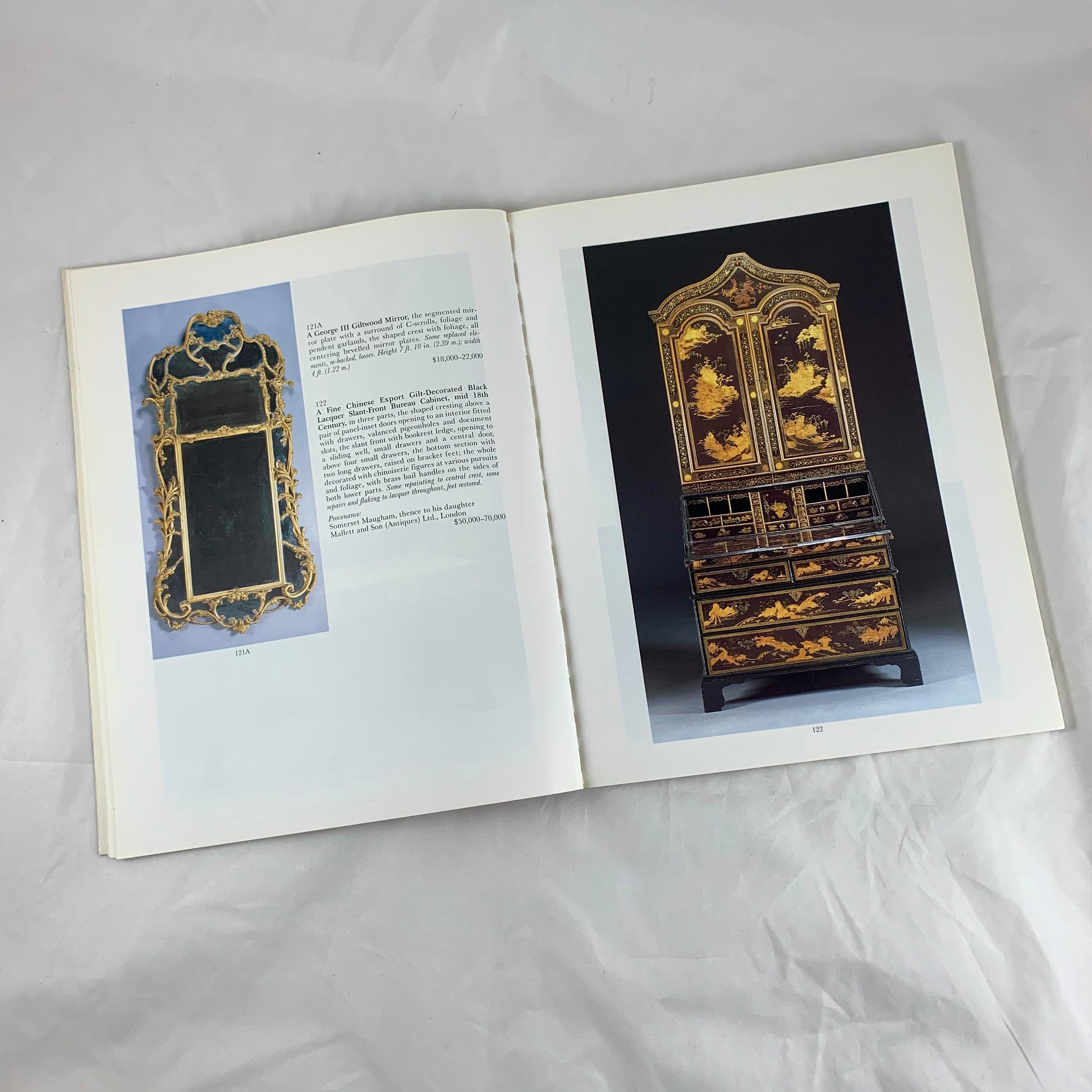 Sotheby's NY Auction Catalogues, Fine English Furniture & Decorations, Set of 2 In Good Condition In Philadelphia, PA