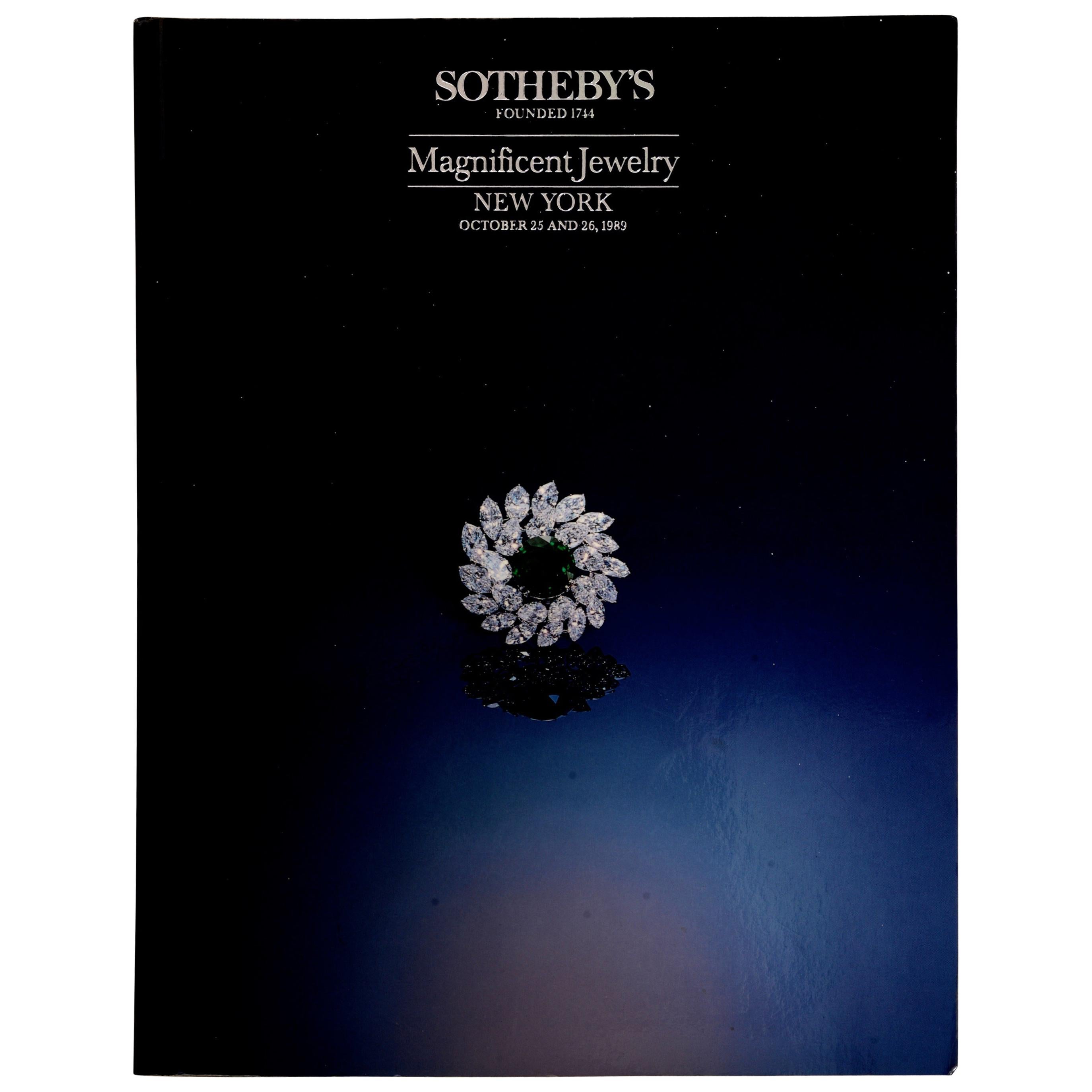 Sotheby's NY Catalog Magnificent Jewels October 25th and 26th, 1989, Sale #5911 For Sale