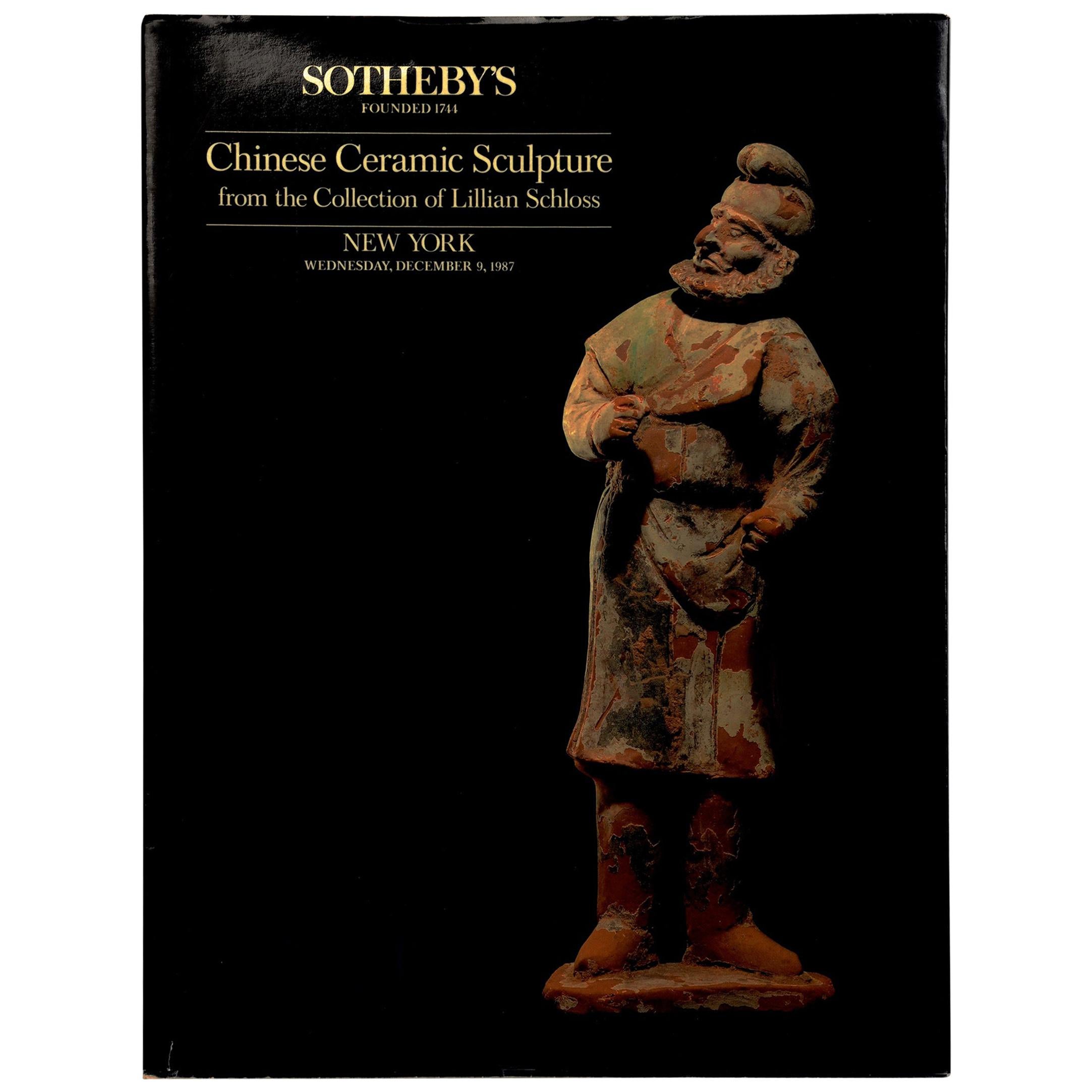Sotheby's NY Chinese Ceramic Sculpture from the Collection of Lillian Schloss
