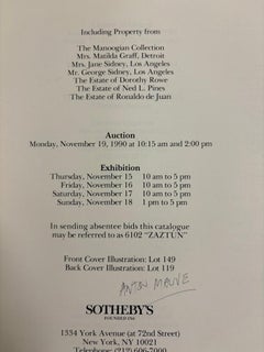 Sotheby's Pre-Columbian Art Catalog New York, November 19, 1990 Sale 6102