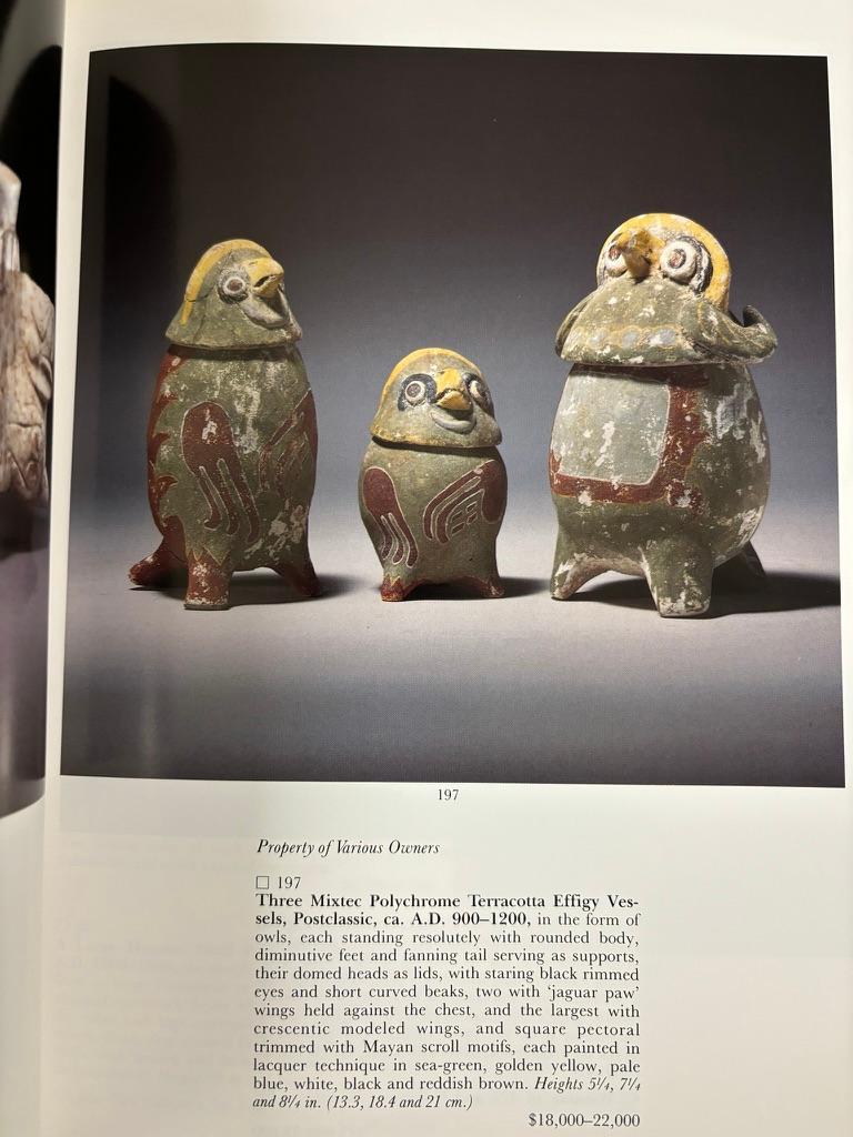 Sotheby's Pre-Columbian Art Sales Catalog, New York, November 23rd, 1992 For Sale 1