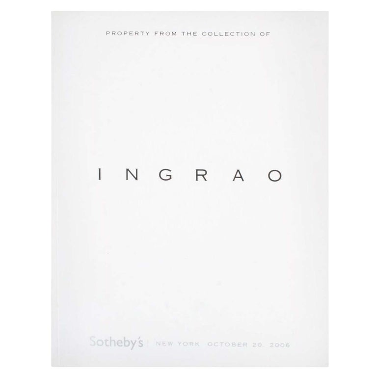 "Sotheby's: Property From The Collection of Ingrao, New York, October 2006" Book For Sale