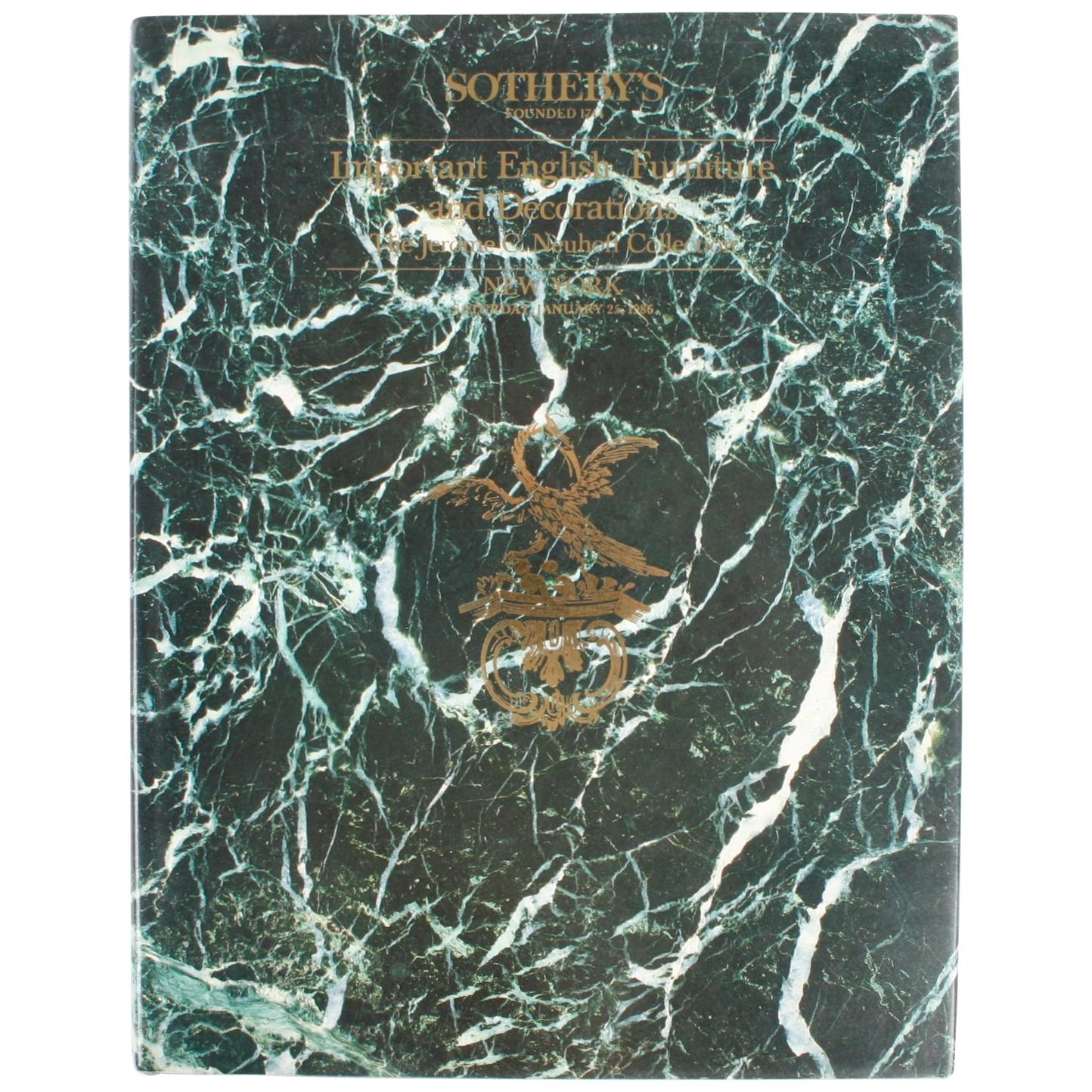 Sotheby's: La collezione di Jerome C. Neuhoff, 25 gennaio 1986