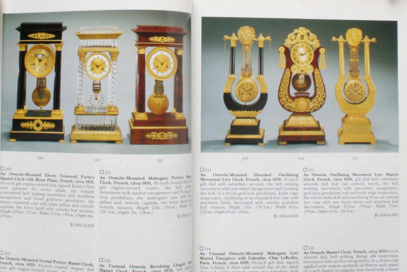American Sotheby's: The Joseph M. Meraux Collection of Rare and Unusual Clocks, 6/1993 For Sale