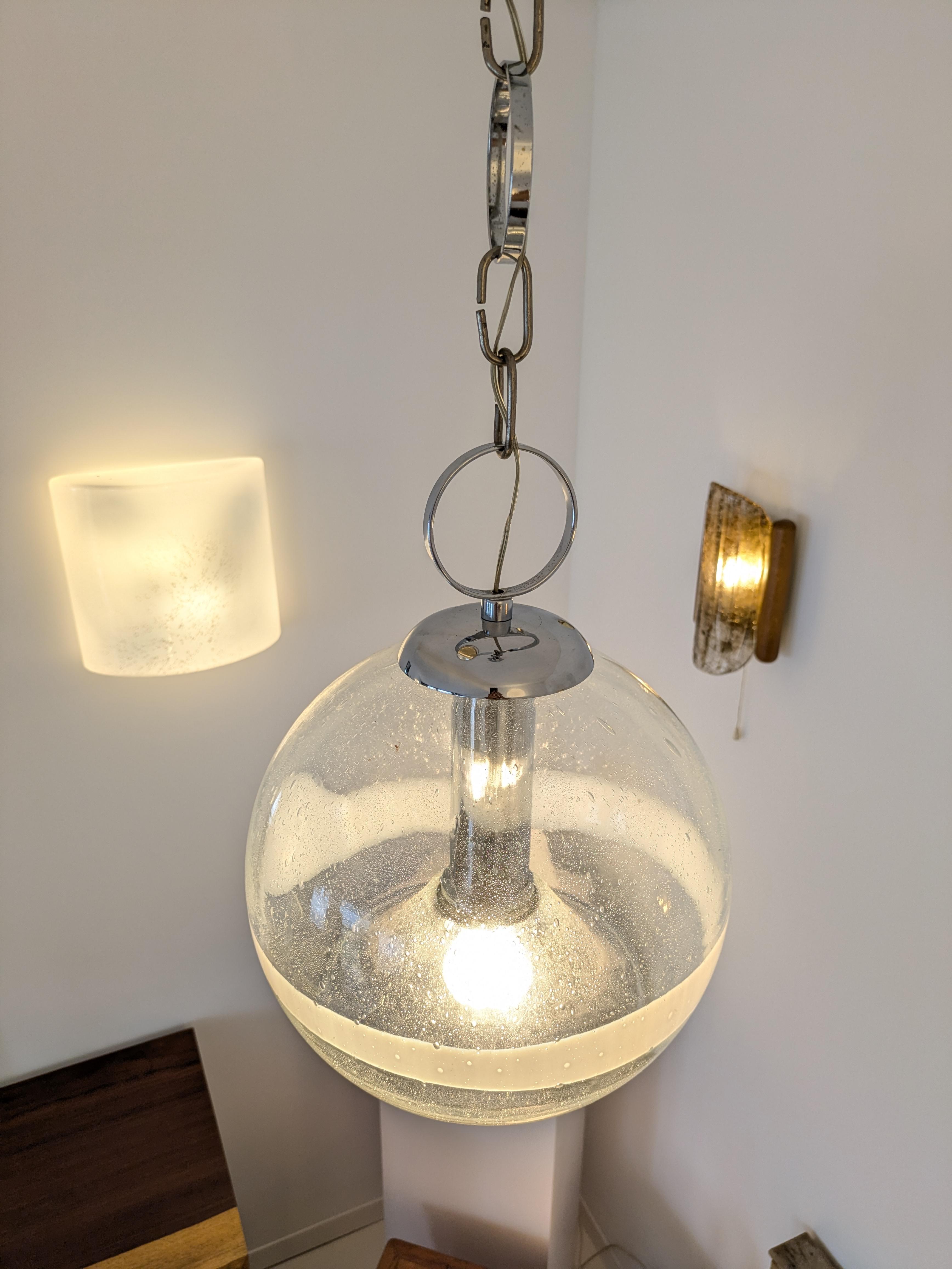 Sothis Murano Pendelleuchte 30 aus geblasenem Glas, Ettore Fantasia und Gino Poli, Italien, 1970 (Handgefertigt) im Angebot