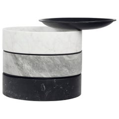 Sottofondo, Contemporary Storage or Sculptures in Marble and Leather
