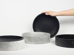 Sottofondo, Contemporary Storage or Sculptures in Marble and Leather