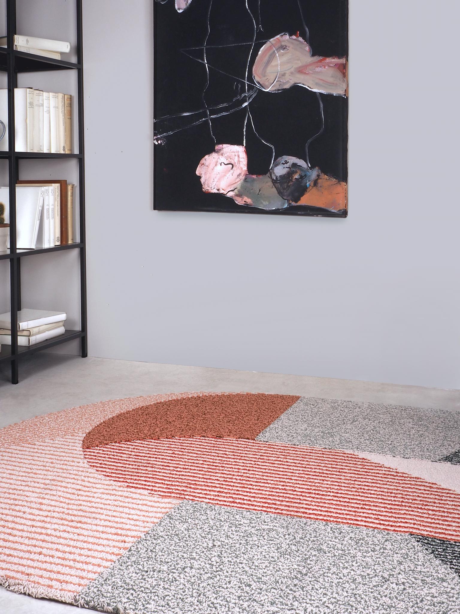 Machine-Made Sottoportico L Full Colors Rug 100% Wool by Portego For Sale