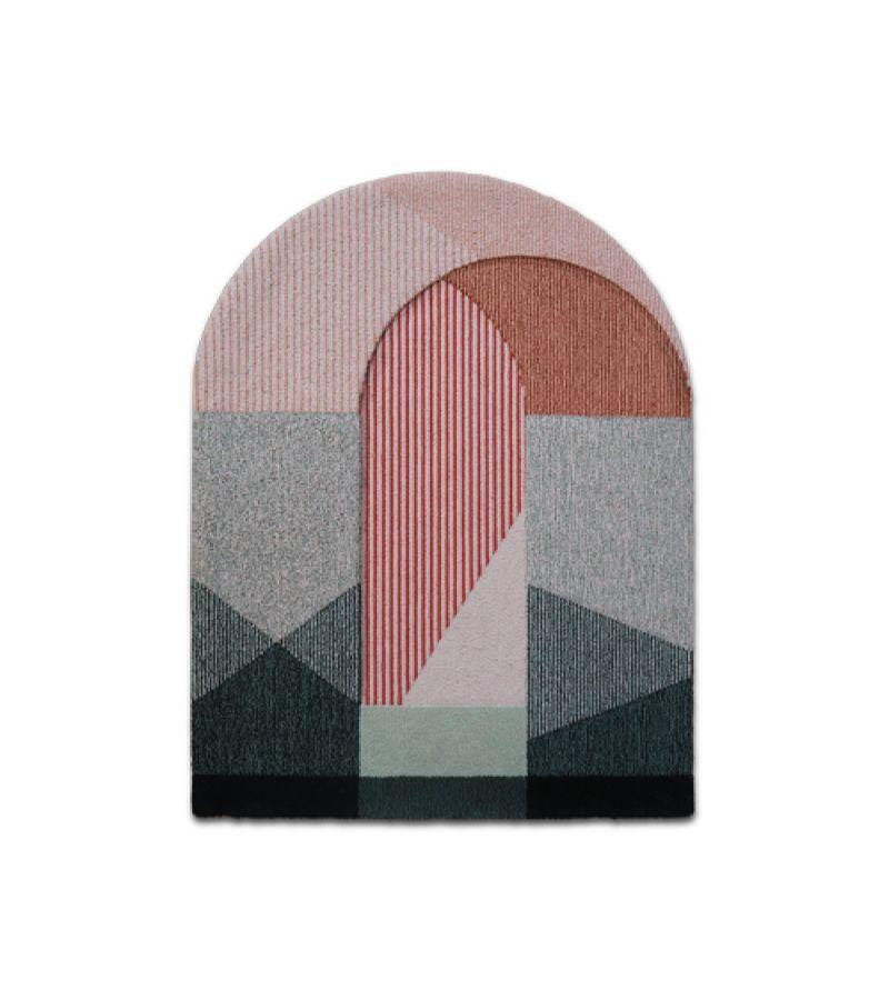 Sottoportico rug by Seraina Lareida.
Dimensions: W 300 x H 390 cm. 
Materials: 100% New Zeland top-quality wool.
Available in sizes: Medium (150 x 200cm), and Large (200 x 260cm). Customizable sizes are available. Please contact us for more
