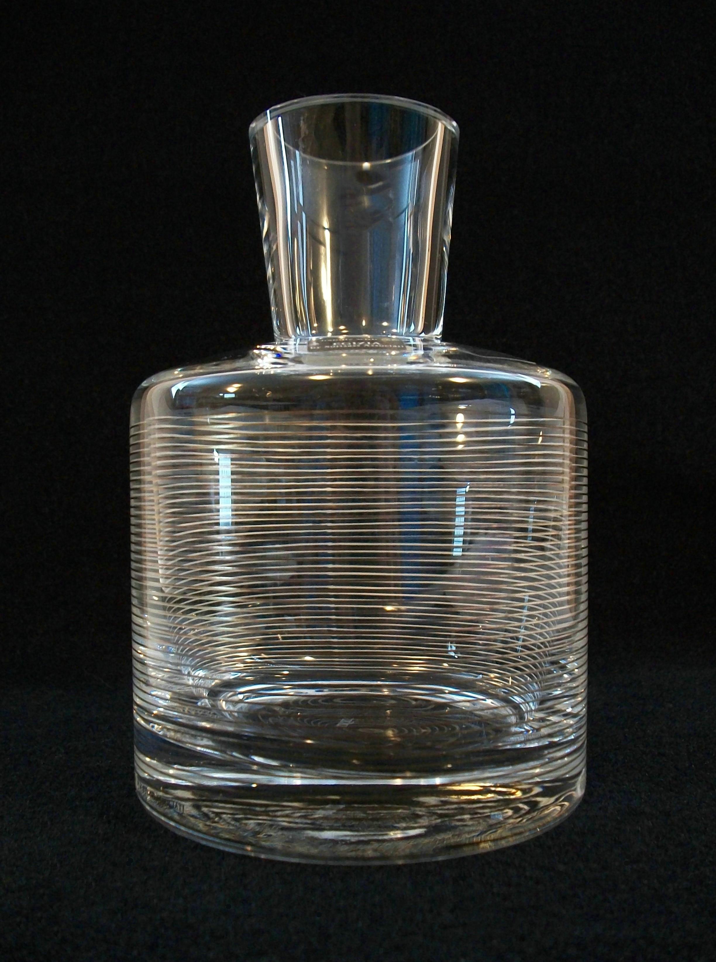SOTTSASS ASSOCIATI for EGIZIA - Hand Made Glass Carafe - Italy - Circa 1990's For Sale 3