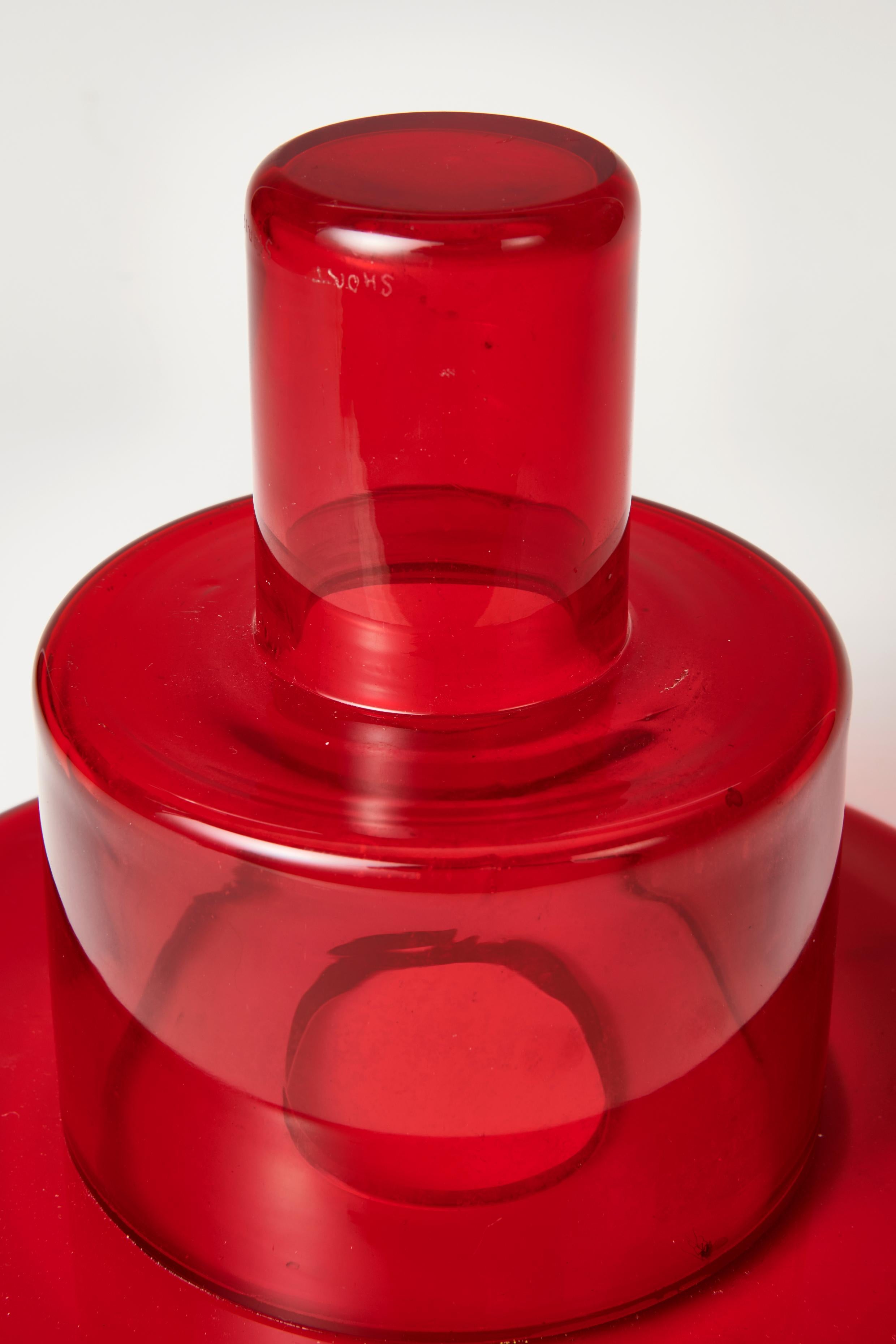 Verre de Murano SOTTSASS ETTORE (1917 - 2007). Sculpture de Pettirosso des courtes histoires en vente