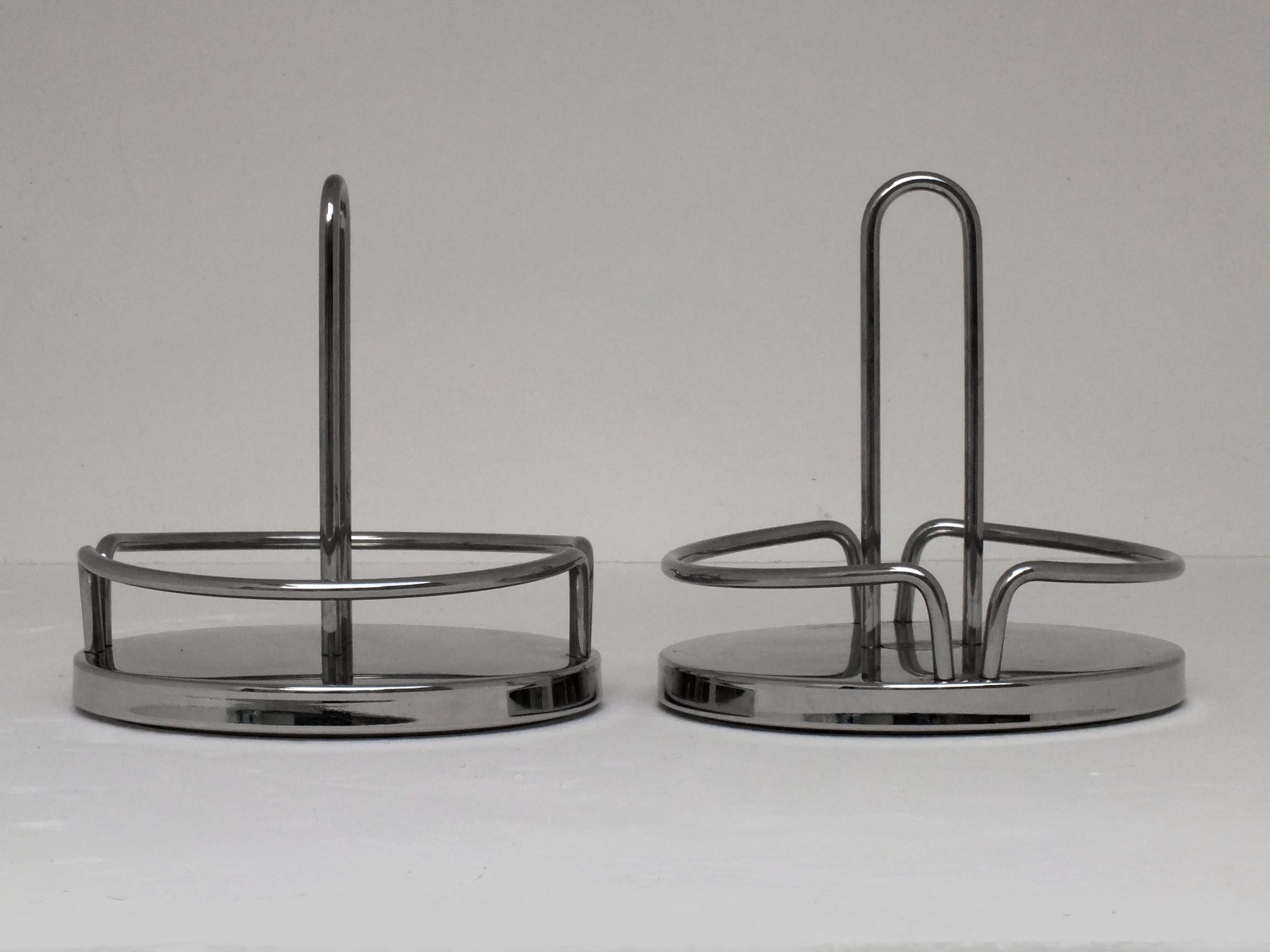 Italian Sottsass Ettore design for Alessi 5079  containers for condiments in steel  For Sale