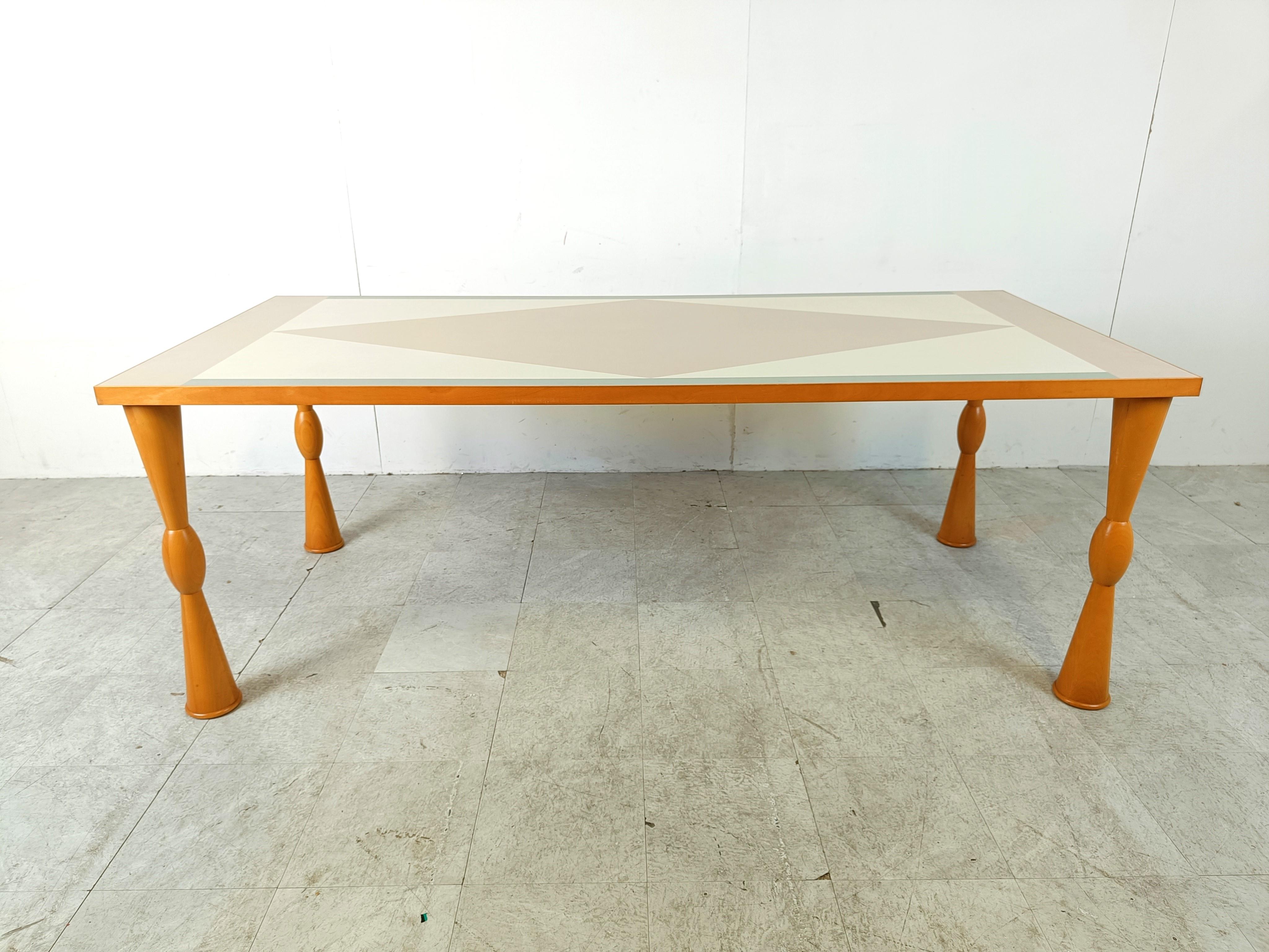 Italian Sottsass “Filicudi” dining table for Zanotta, 1990s For Sale