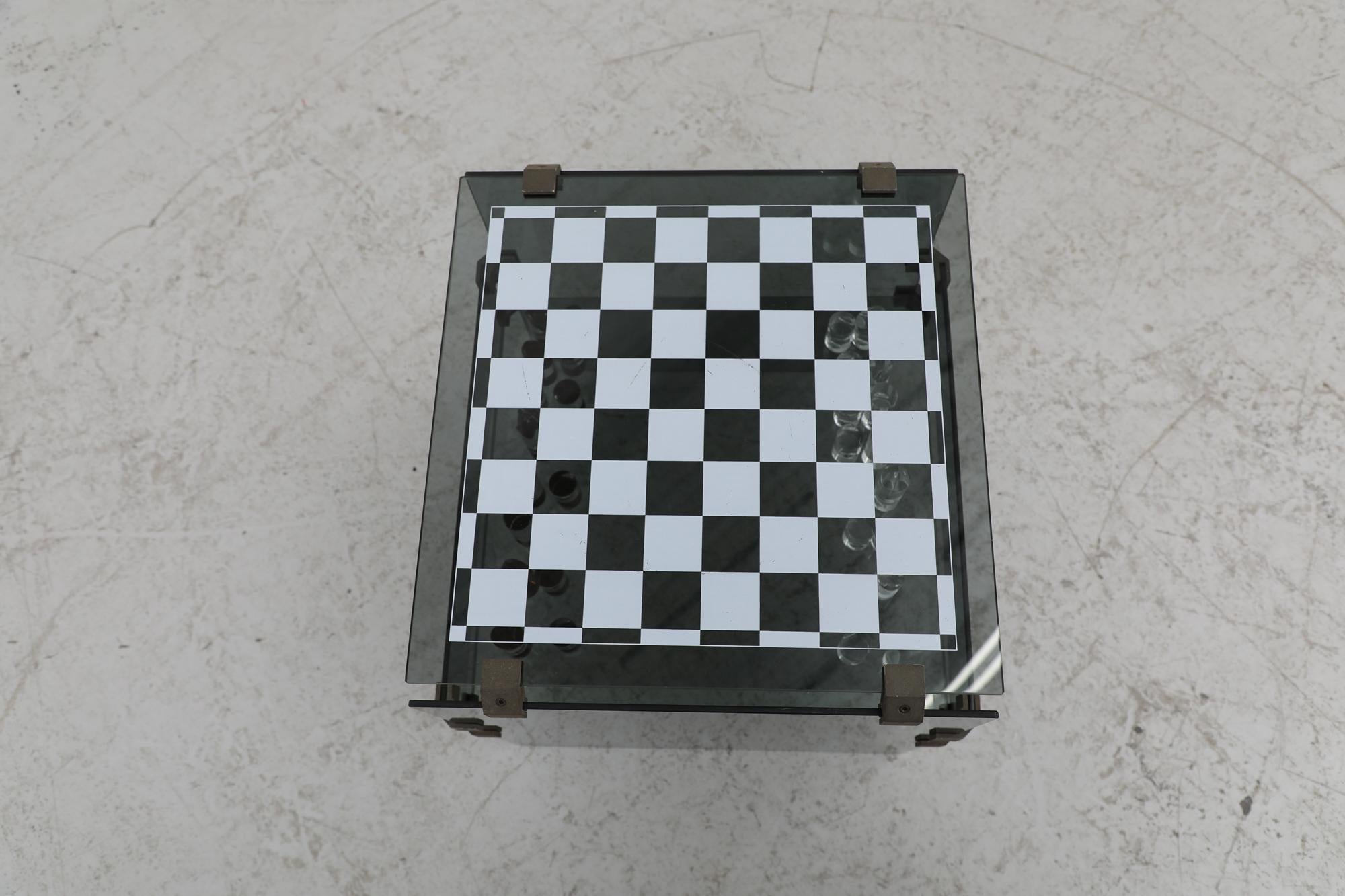 Sottsass Inspired 1970s Smoked Glass Chess Table 6