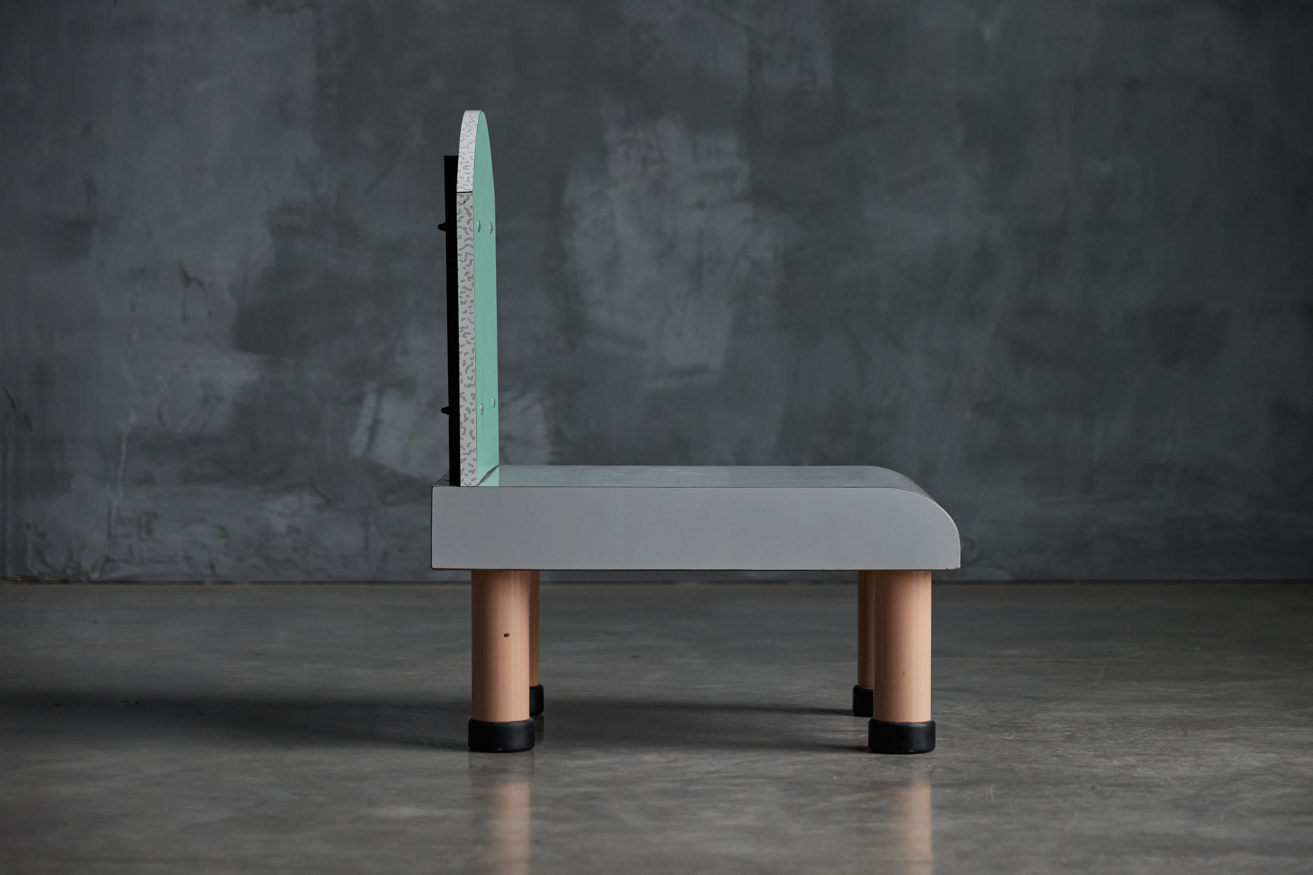 Post-Modern Sottsass Inspired Memphis Milano Chair, Italy, 1980s For Sale