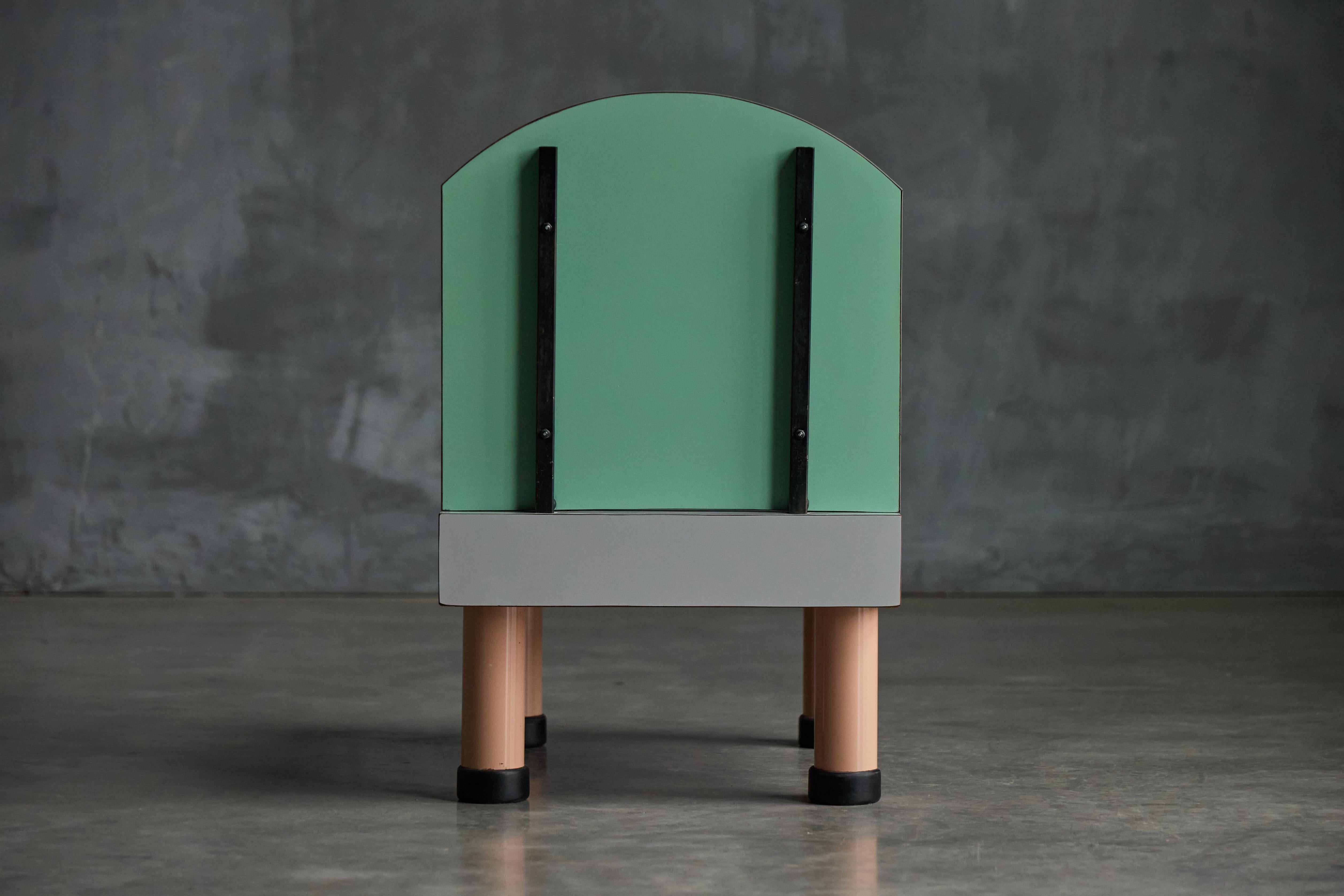 Late 20th Century Sottsass Inspired Memphis Milano Chair, Italy, 1980s For Sale