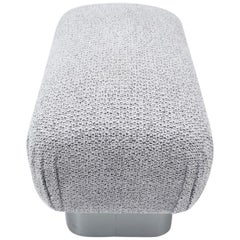 Pouf Souffle Pouf en métal armé Base chromée Ottoman