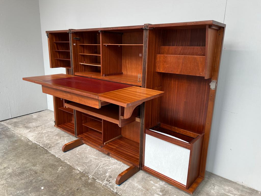 Mid-Century Modern Sought after Mummenthaler & Meier “magic box” Vintage 1950’S teak desk in box For Sale