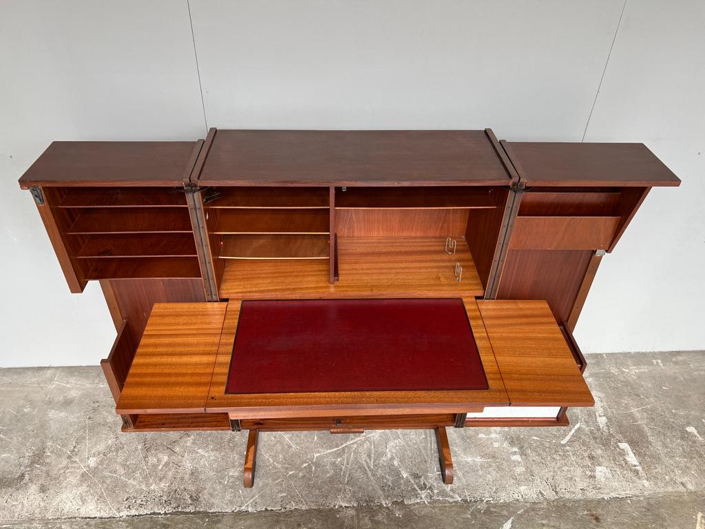 20th Century Sought after Mummenthaler & Meier “magic box” Vintage 1950’S teak desk in box For Sale