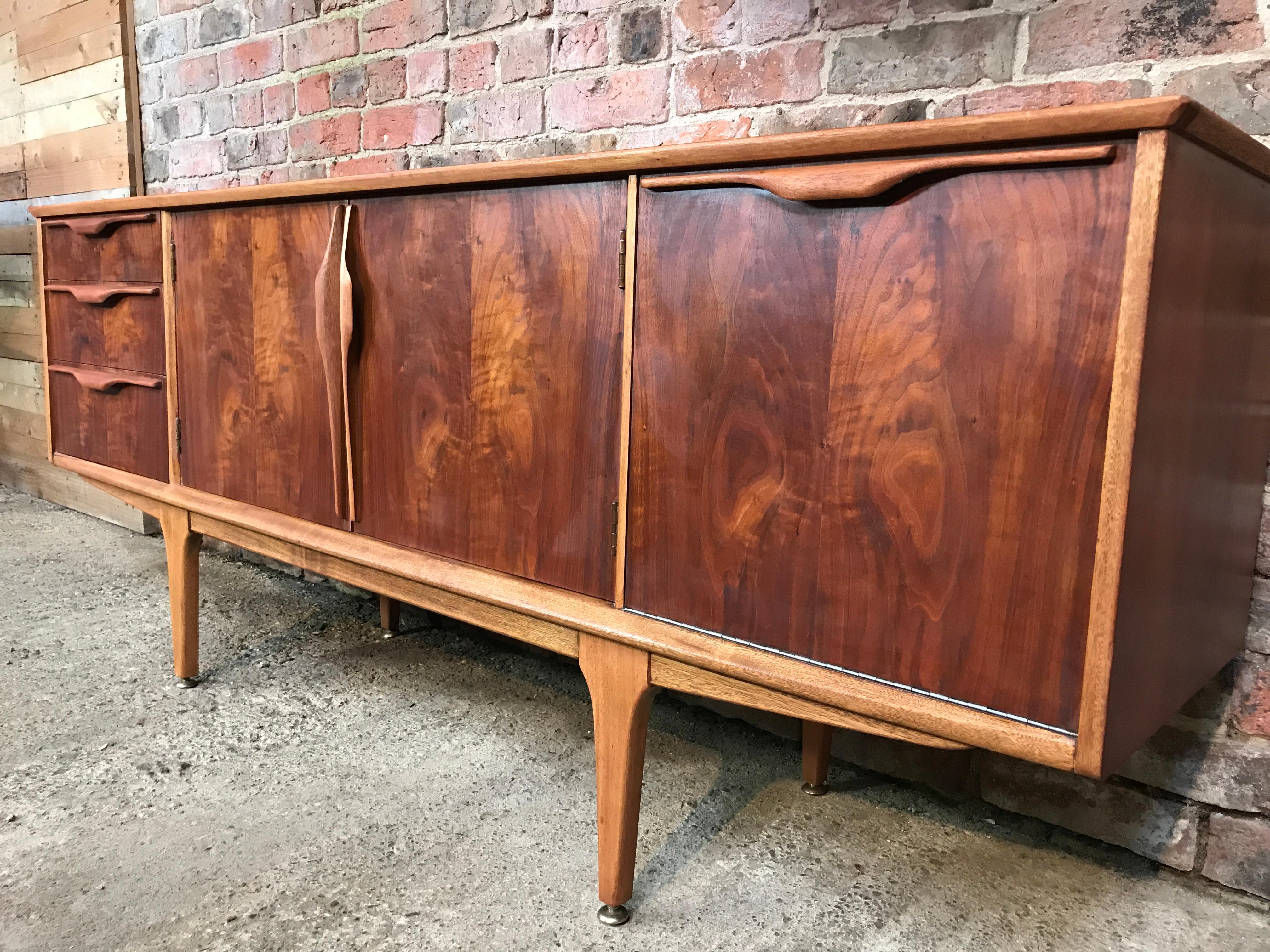 Mid-Century Modern Sought after Vintage 1960 Very Rare Walnut Jentique Retro Sideboard / Credenza