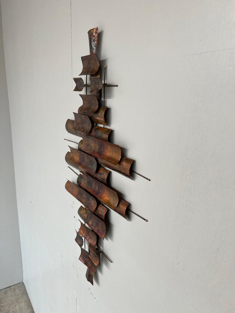 Ricercata scultura da parete in rame Curtis Jere, vintage anni '60 in vendita 1