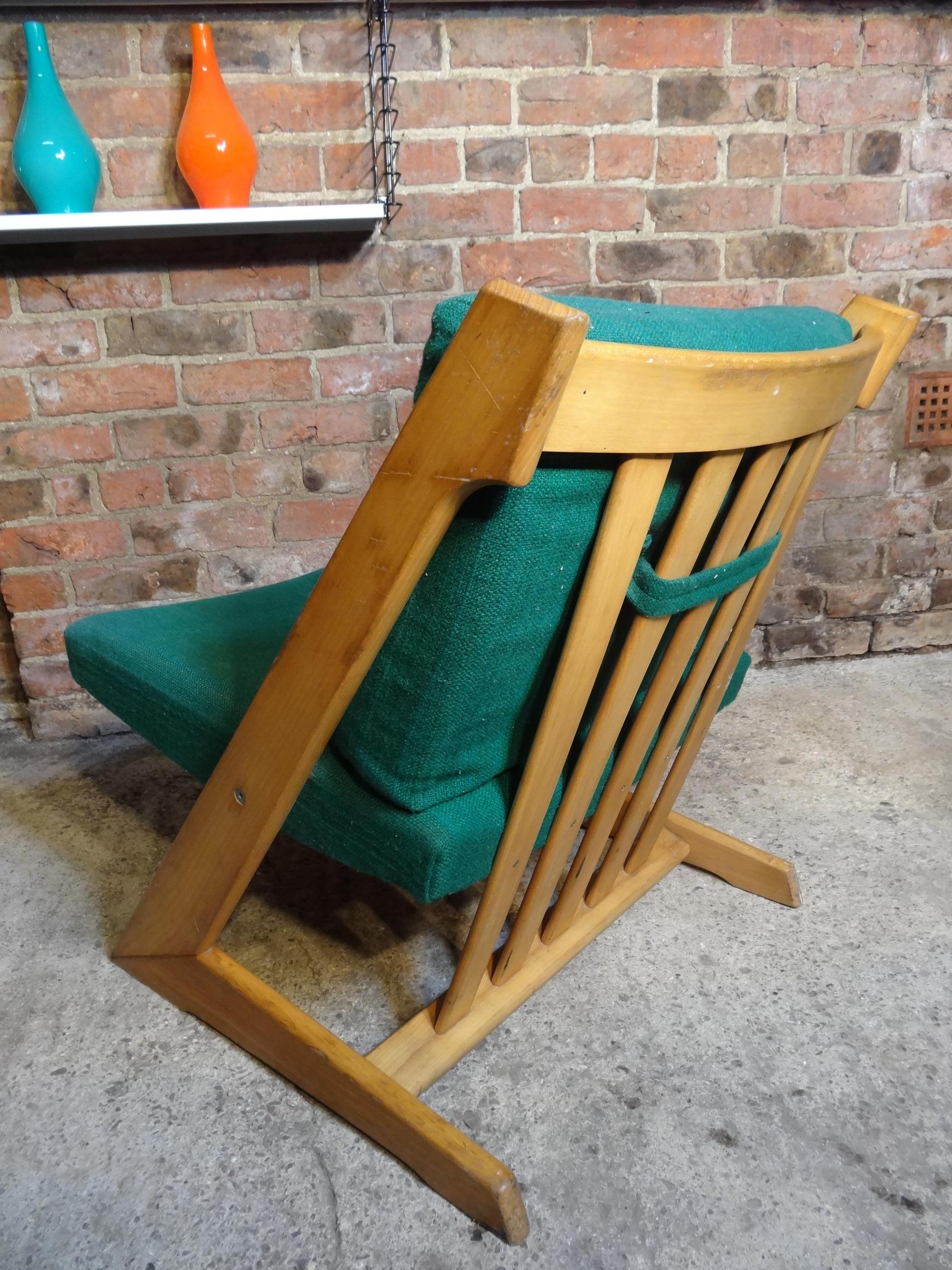 Chaise rétro néerlandaise recherchée et recherchée en forme de Z, années 1950 Bon état - En vente à Markington, GB