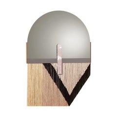 Miroir Souk noir, rose Estremoz avec miroir gris et nickel