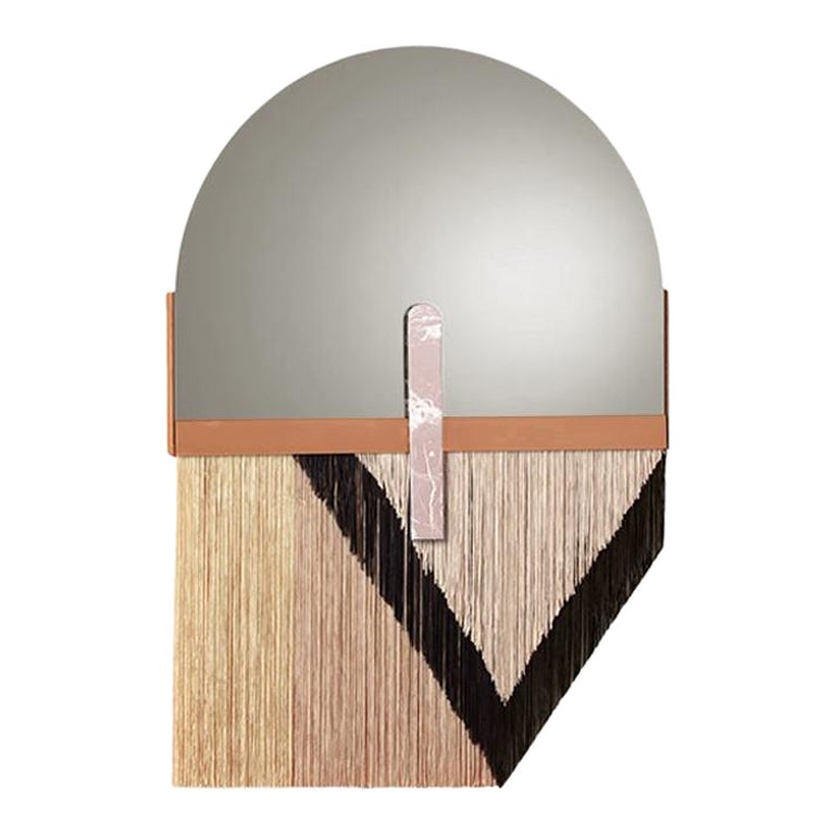 Miroir Souk noir, rose Estremoz avec miroir gris poli en vente