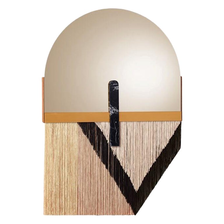 Souk Mirror Black, Nero Marquina with Bronze Mirror and Satin Brass