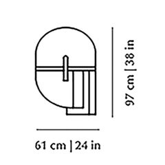 Souk Mirror Red, Nero Marquina con Specchio Bronzo e Lucido