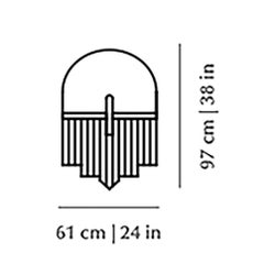 Gelber Souk-Spiegel, Nero Maquina mit Bronze-Spiegel und Nickel