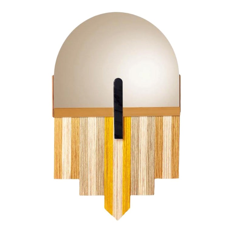 Souk Mirror Yellow, Nero Maquina with Bronze Mirror and Satin Brass