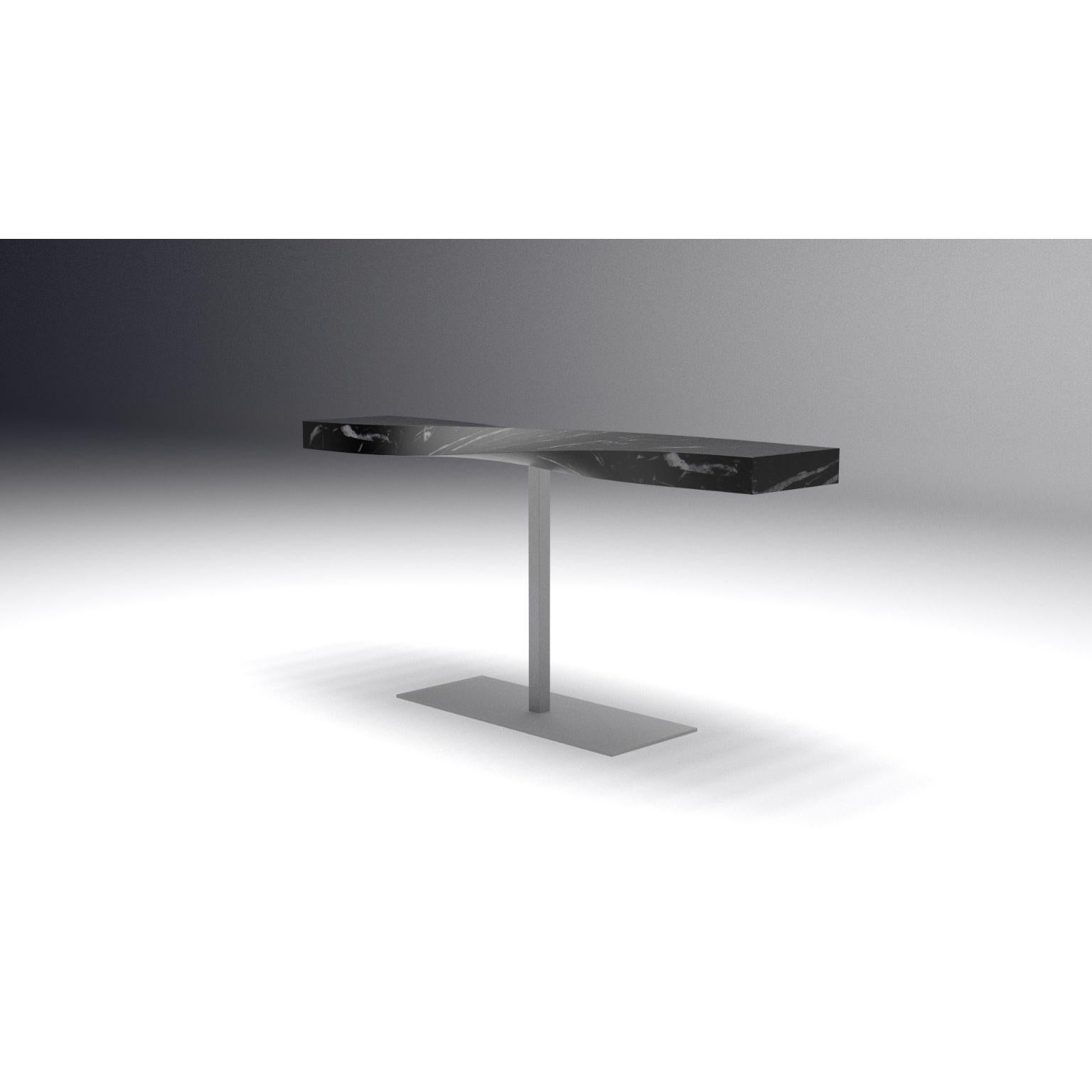 Contemporary Soul Console Black Marble by Veronica Mar For Sale