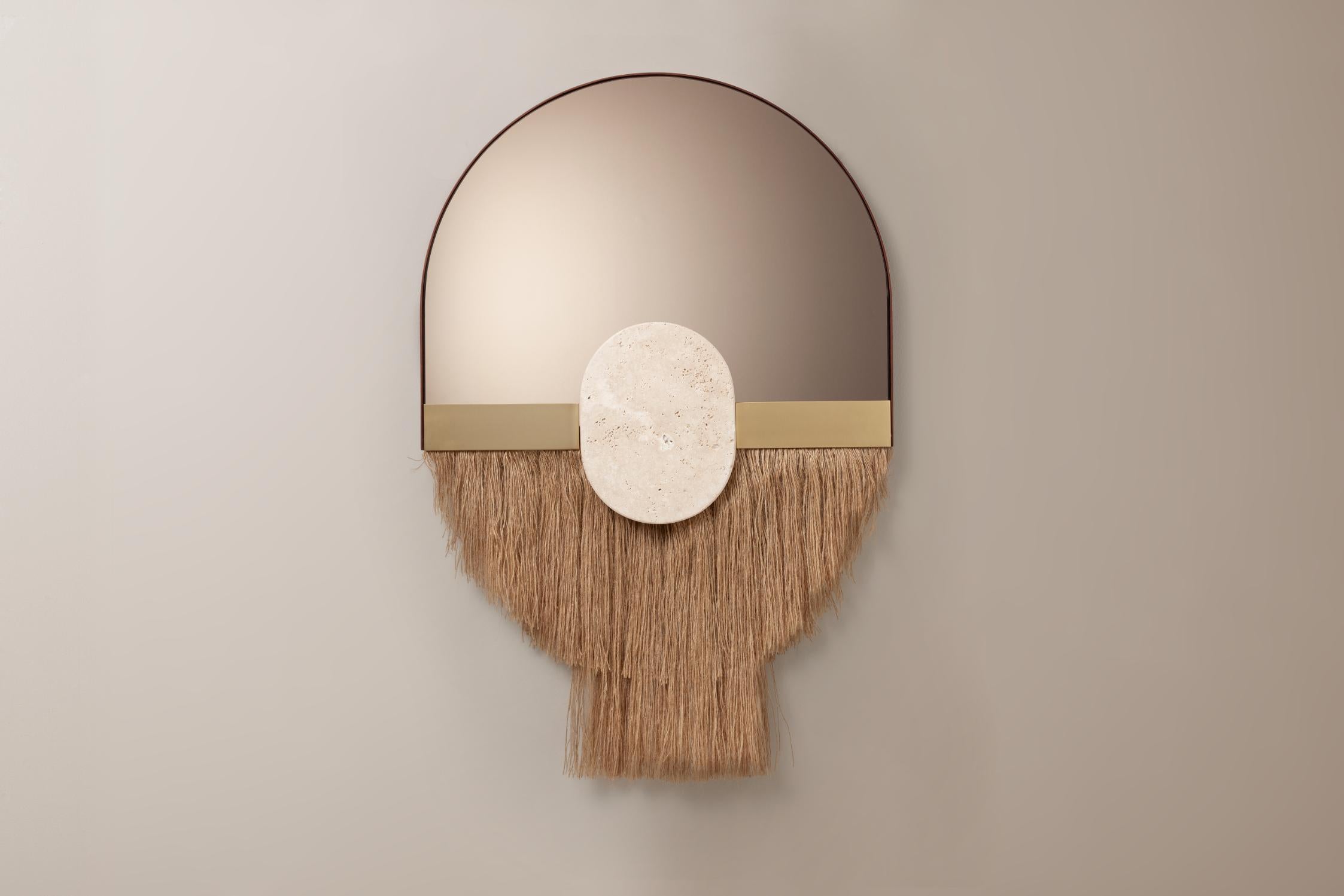 Portuguese Soul Ecru Shell Mirror by Dooq For Sale