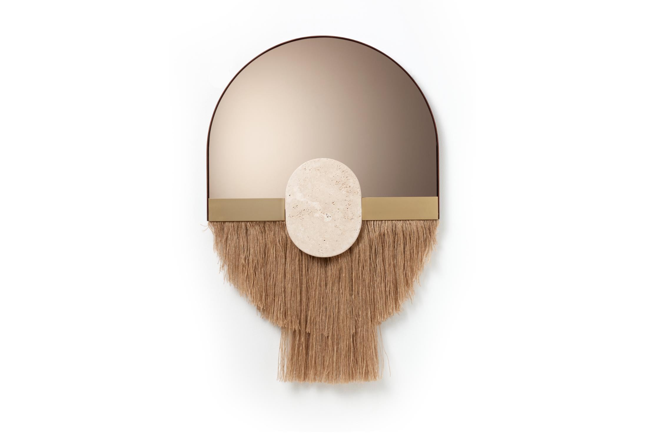 Contemporary Soul Ecru Shell Mirror by Dooq For Sale